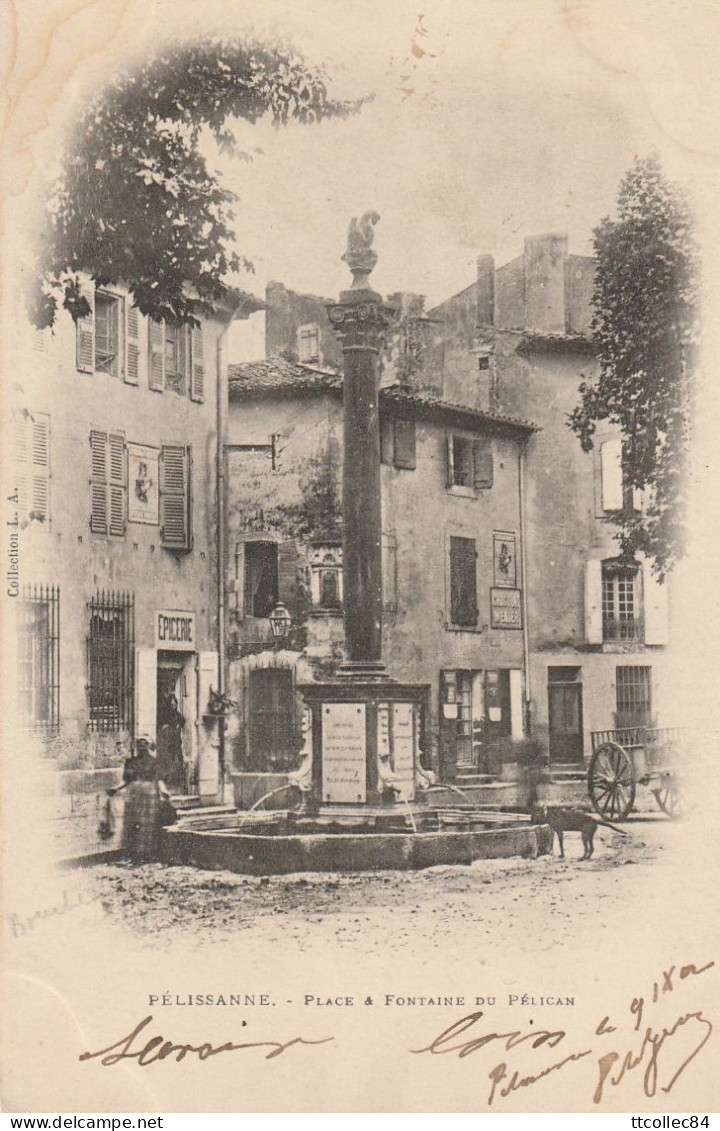 CPA-13-PELISSANNE-Place Et Fontaine Du Pélican - Pelissanne