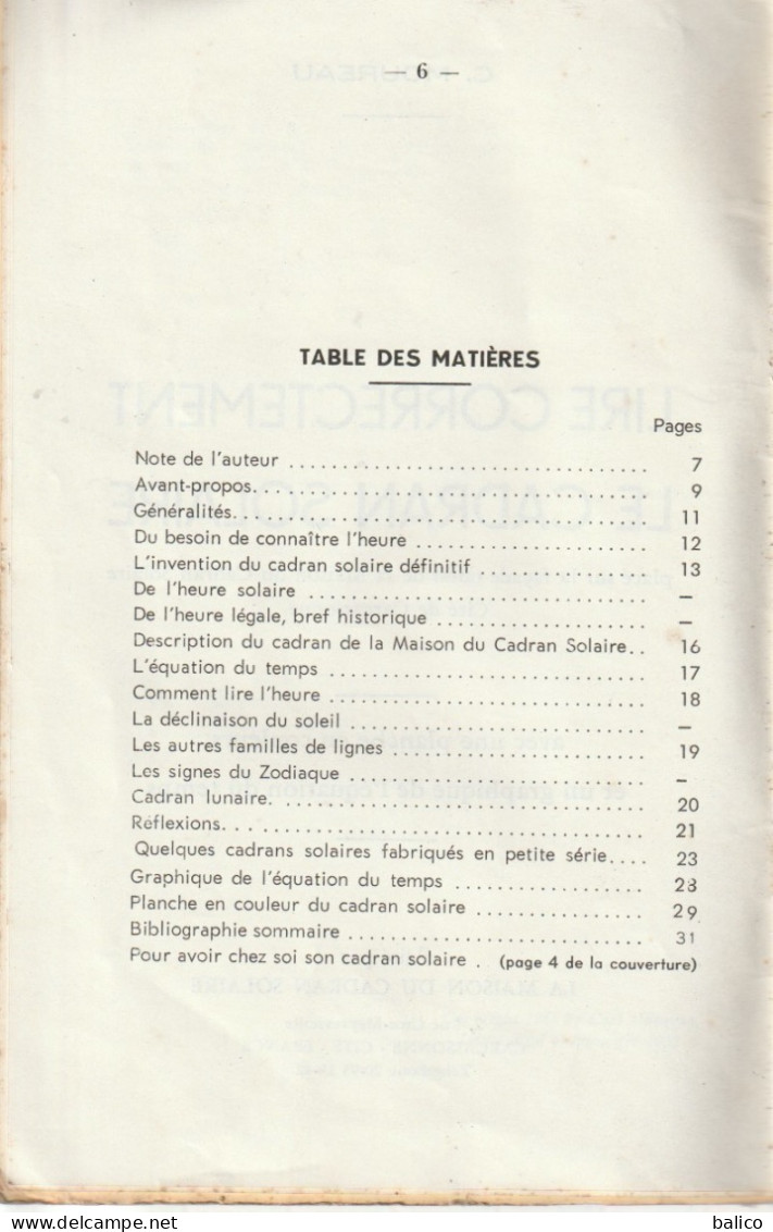 Lire Correctement Le Cadran Solaire - édité Par La Maison Du Cadran Solaire - Autres & Non Classés