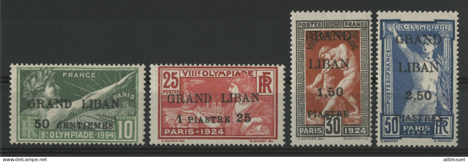 GRAND LIBAN N° 18 à 21 Cote 260 € Neufs Sans Charnière ** (MNH) JEUX OLYMPIQUES 1924 TB - Ongebruikt