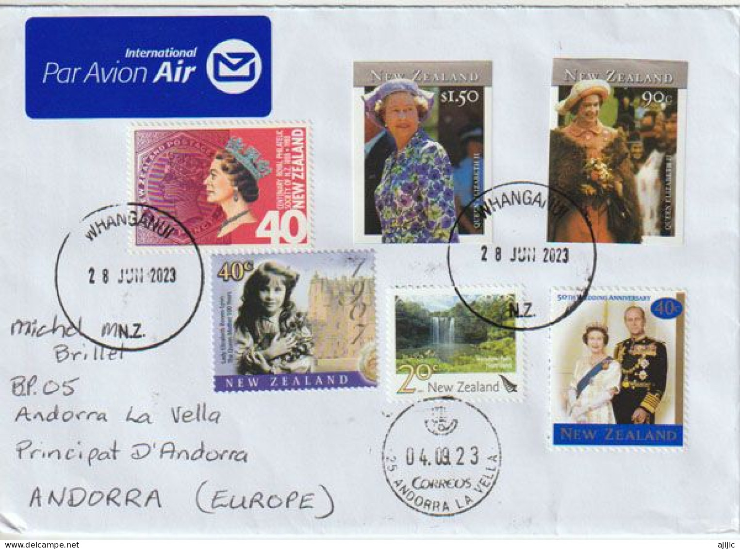 Belle Lettre N-Z 2023 Adressée à Andorra (Principat) Avec Timbres à Date Arrivé Illustré, Deux Photos, Recto-verso - Lettres & Documents