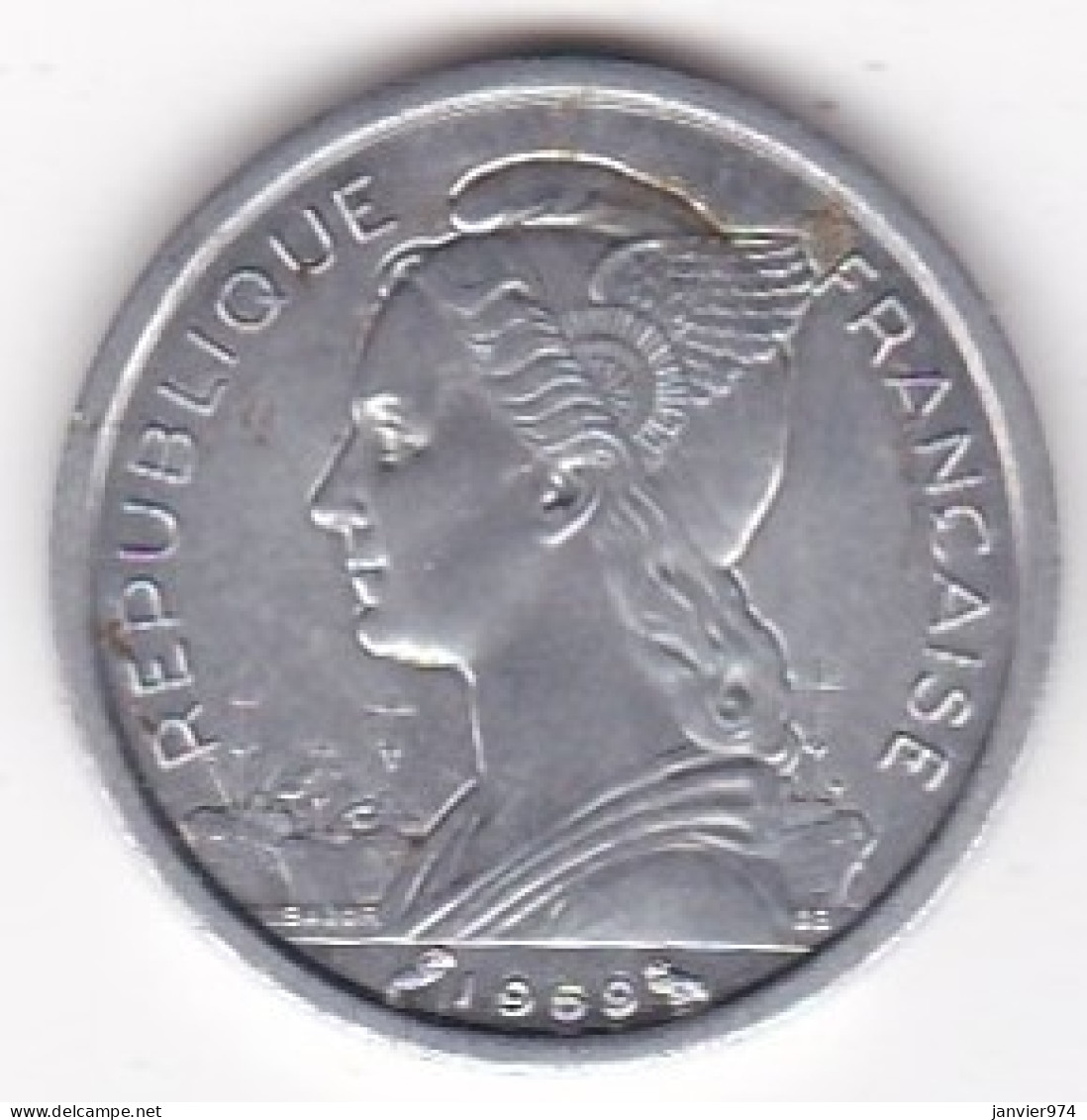Côte Française Des Somalis Djibouti 1 Franc 1959 ,en Aluminium , KM# 8 - Lec 27, En Sup - Djibouti