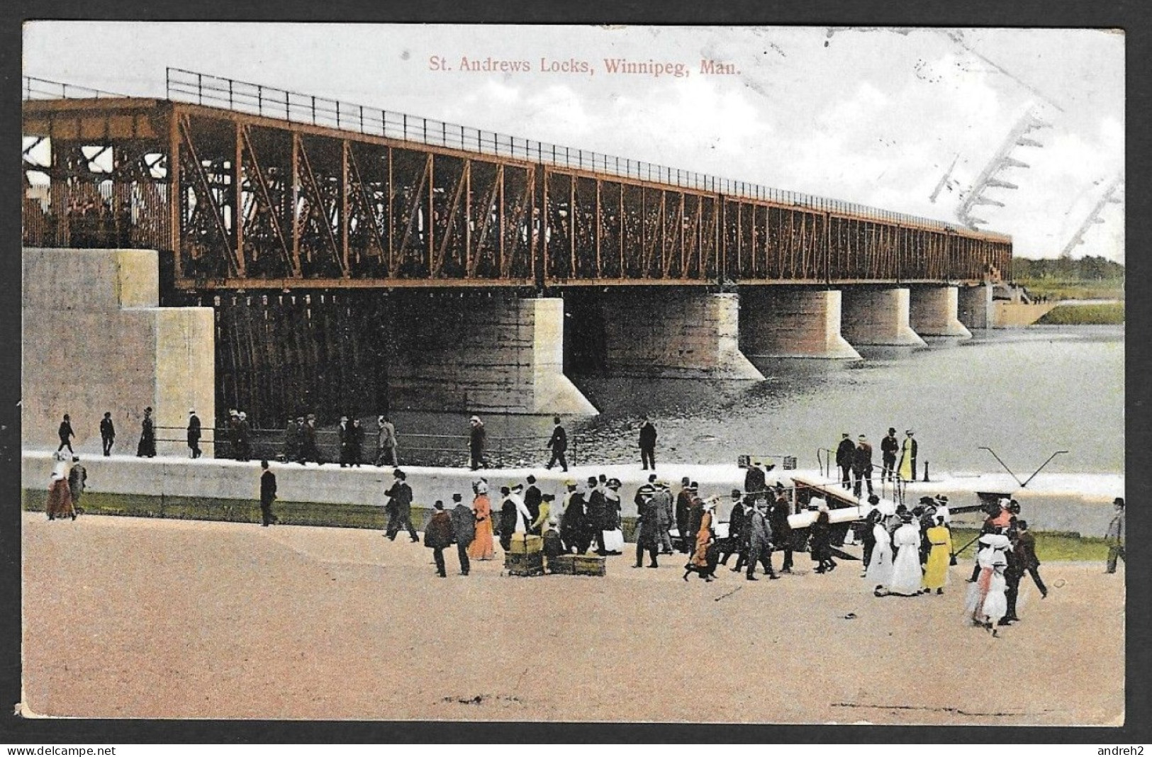 Winnipeg  Manitoba - C.P.A. St Andrews Locks - Animated - Postmarked 1917 With A Nice Stamp - By W.J. Clubb - Winnipeg