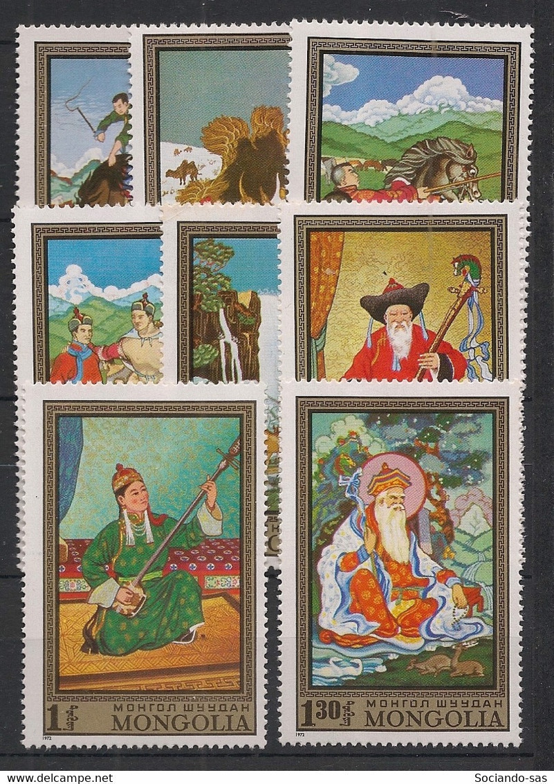 MONGOLIA - 1972 - N°Yv. 604 à 611 - Paintings - Neuf Luxe ** / MNH / Postfrisch - Mongolie