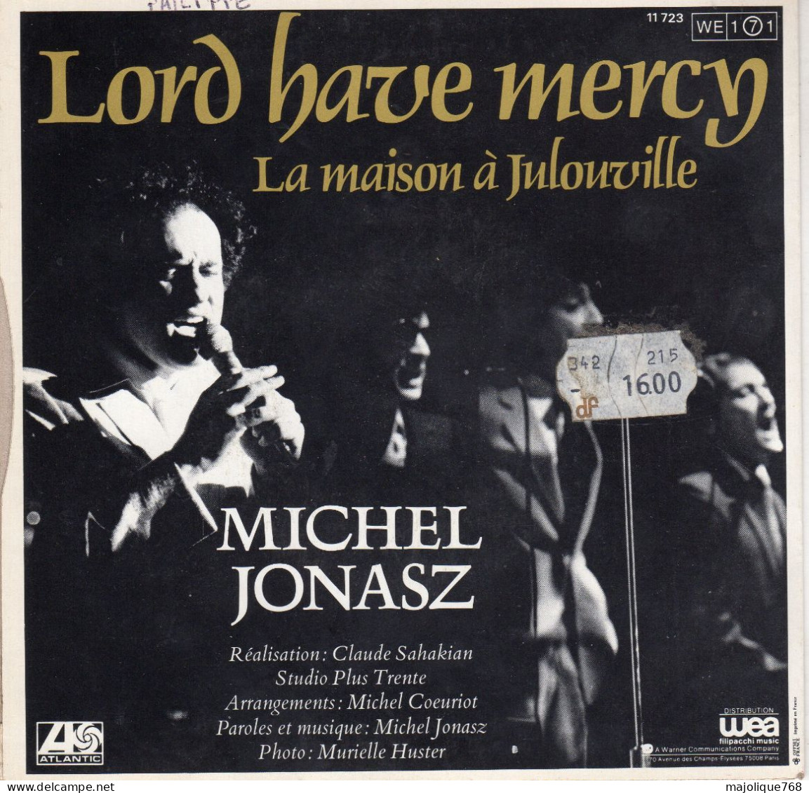 Disque 45T De Michel Jonasz - Lord Have Mercy - La Maison à Julouville - Atlantic 11 723 - France 1982 - Jazz