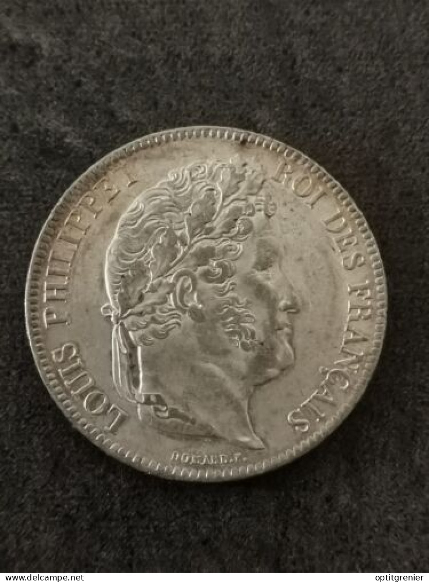 5 FRANCS ARGENT LOUIS PHILIPPE I 1833 B ROUEN DOMARD 2è RETOUCHE / SILVER - 5 Francs