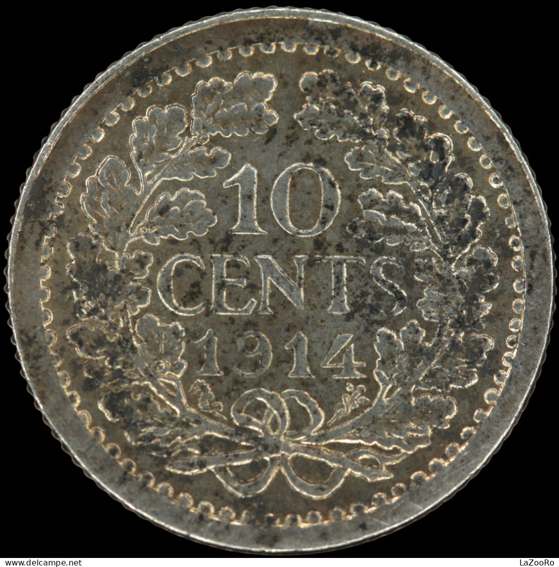 LaZooRo: Netherlands 10 Cents 1914 UNC - Silver - 10 Cent