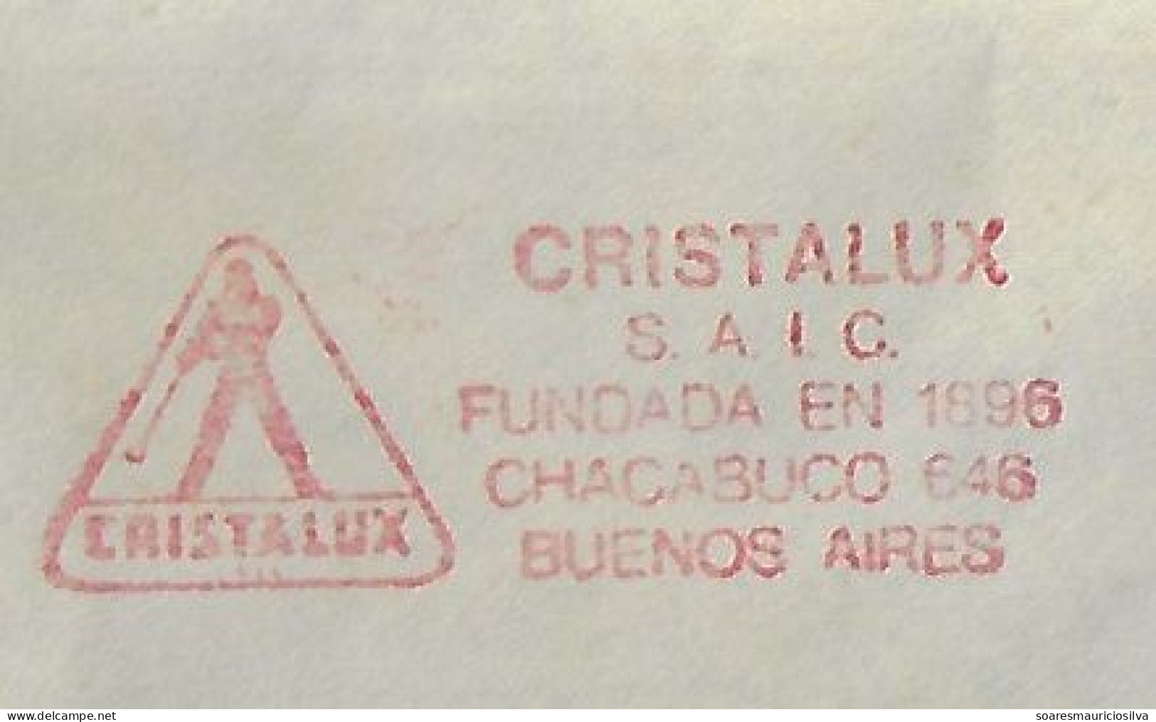 Argentina 1978 Cover From Buenos Aires Meter Stamp Hasler F66/F88 Slogan Cristalux Glassblower crystal Glass Telefunken - Covers & Documents