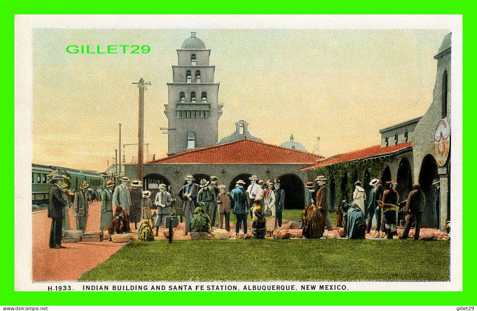 ALBUQUERQUE, NM - INDIAN BUILDING AND SANTA FE STATION - TRED ARVEY - - Albuquerque