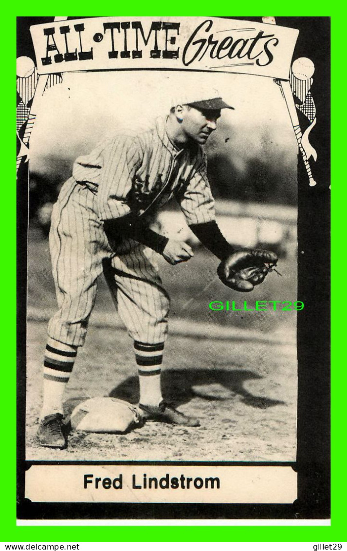 BASEBALL - FRED CHARLES LINDSTROM - THIRD BASE - OUTFIELD 192401936 - HALL OF FAME 1976 -  TCMA LTD - - Baseball