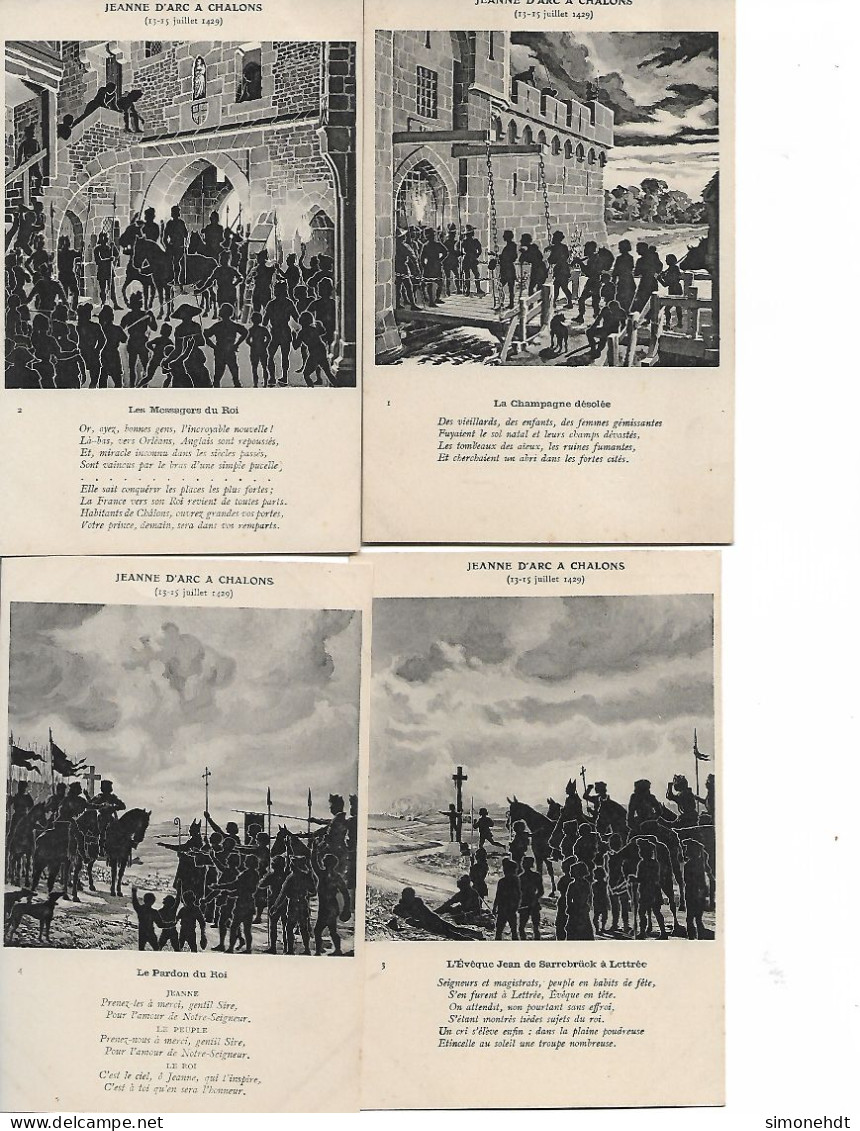 CHALONS Sur Marne - Lot De 12 CPA - Jeanne D'Arc à Chalons ( 13 15 Juillet 1429 ) - Livraison Gratuite - Histoire