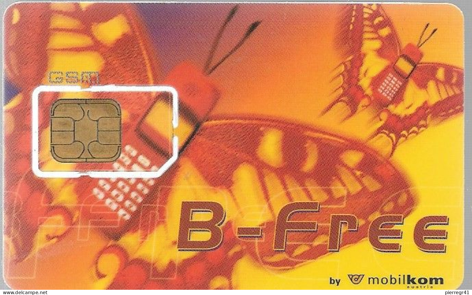 CARTE-GSM-PUCE-AUTRICHE-B-FREE-MOBILKOM- Puce Tenue Par Schotch-TBE - Nachladekarten (Handy/SIM)