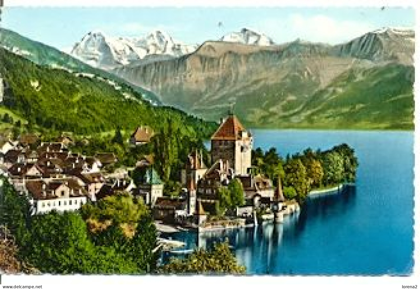 Postal Suiza. Oberhofen Mit Eiger. 7-sui109 - Oberhofen Am Thunersee