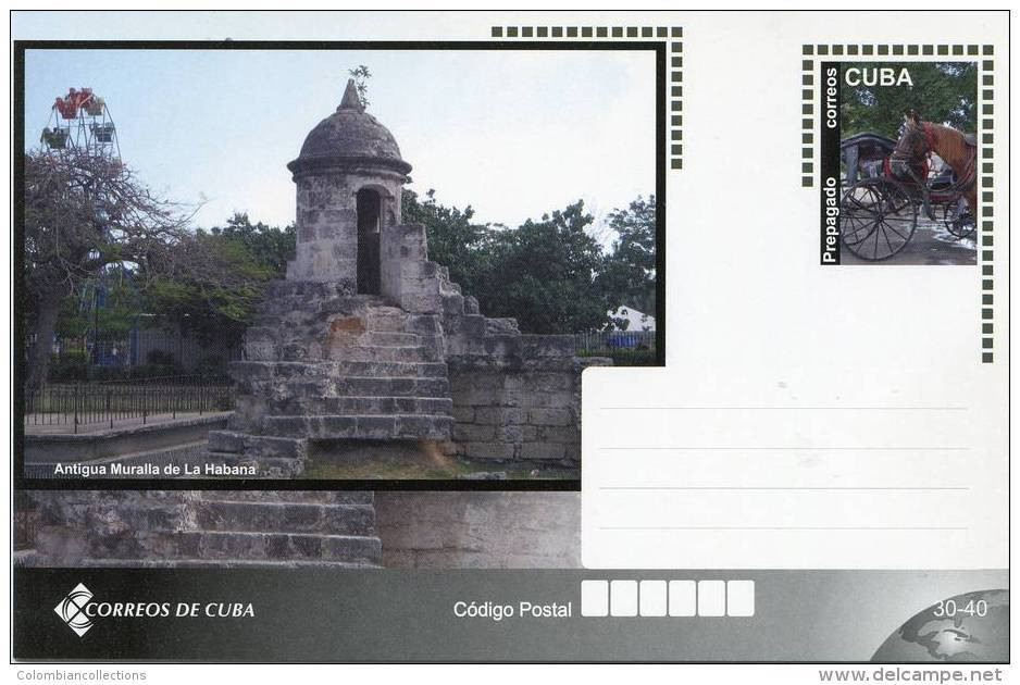 Lote TP32-11, Cuba, 2011, Entero Postal, Postal Stationery, Antigua Muralla De La Habana. Caballo, Horse - Maximum Cards