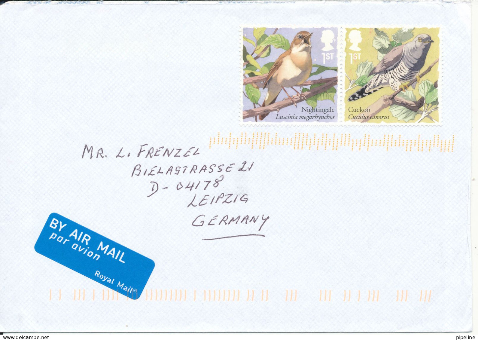 Great Britain Cover Sent To Germany 2017 BIRDS - Brieven En Documenten