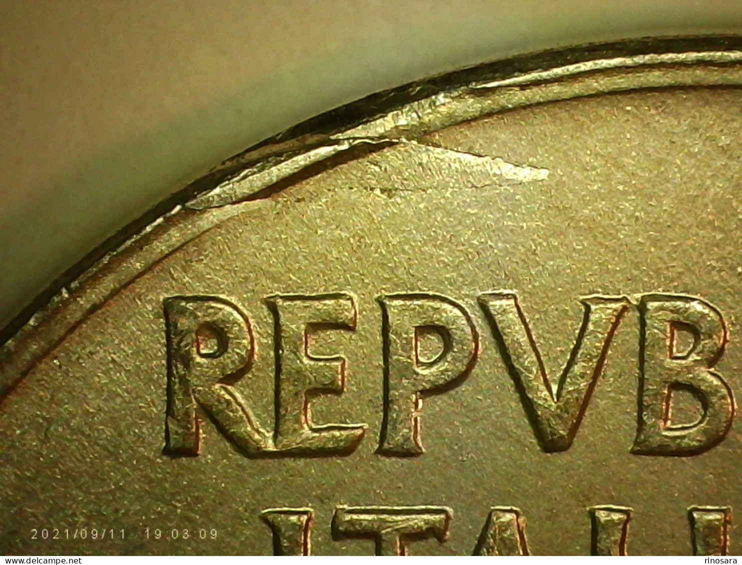 Errore Di Conio 10 Lire 1977 Repubblica Italiana - Variétés Et Curiosités