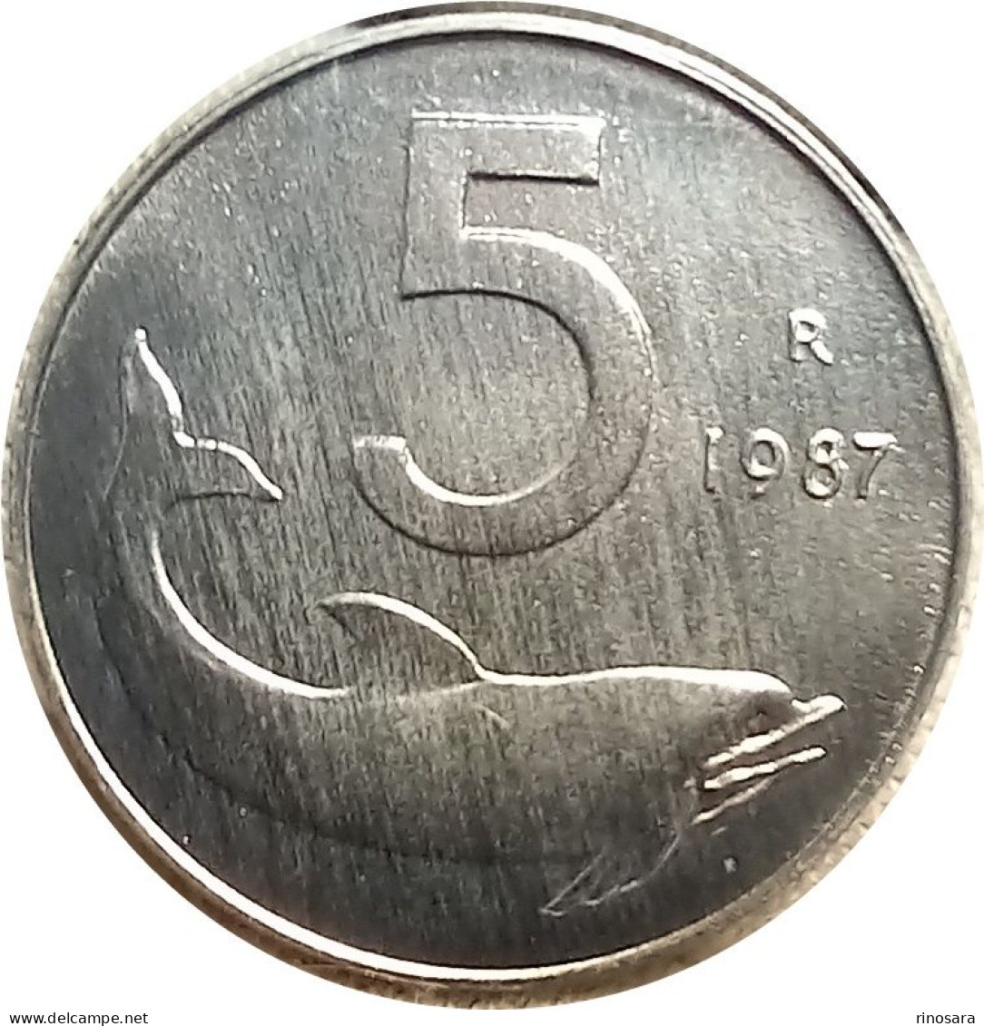 Errore Di Conio 5 Lire 1987 Repubblica Italiana Fdc - 5 Liras