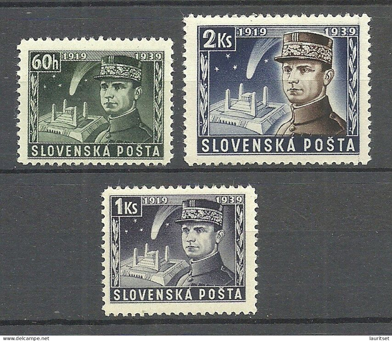 SLOVAKIA Slowakei 1939 Michel II - IV MNH Nicht Augegebene Marken / Unissued Stamps - Unused Stamps