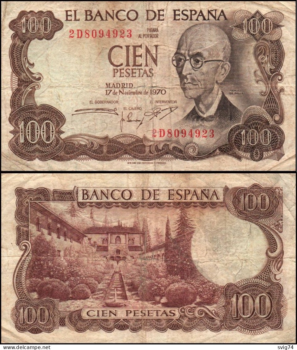 Spain 100 Pesetas 1970 Pick 152 - 100 Pesetas