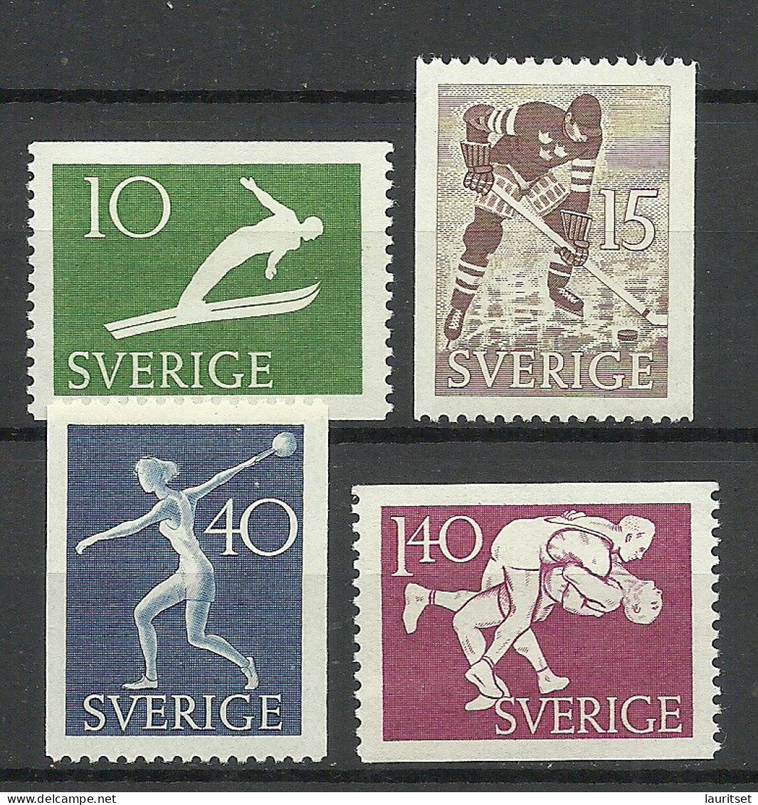 Sweden Schweden 1953 Michel 379 - 382 MNH Sport - Unused Stamps