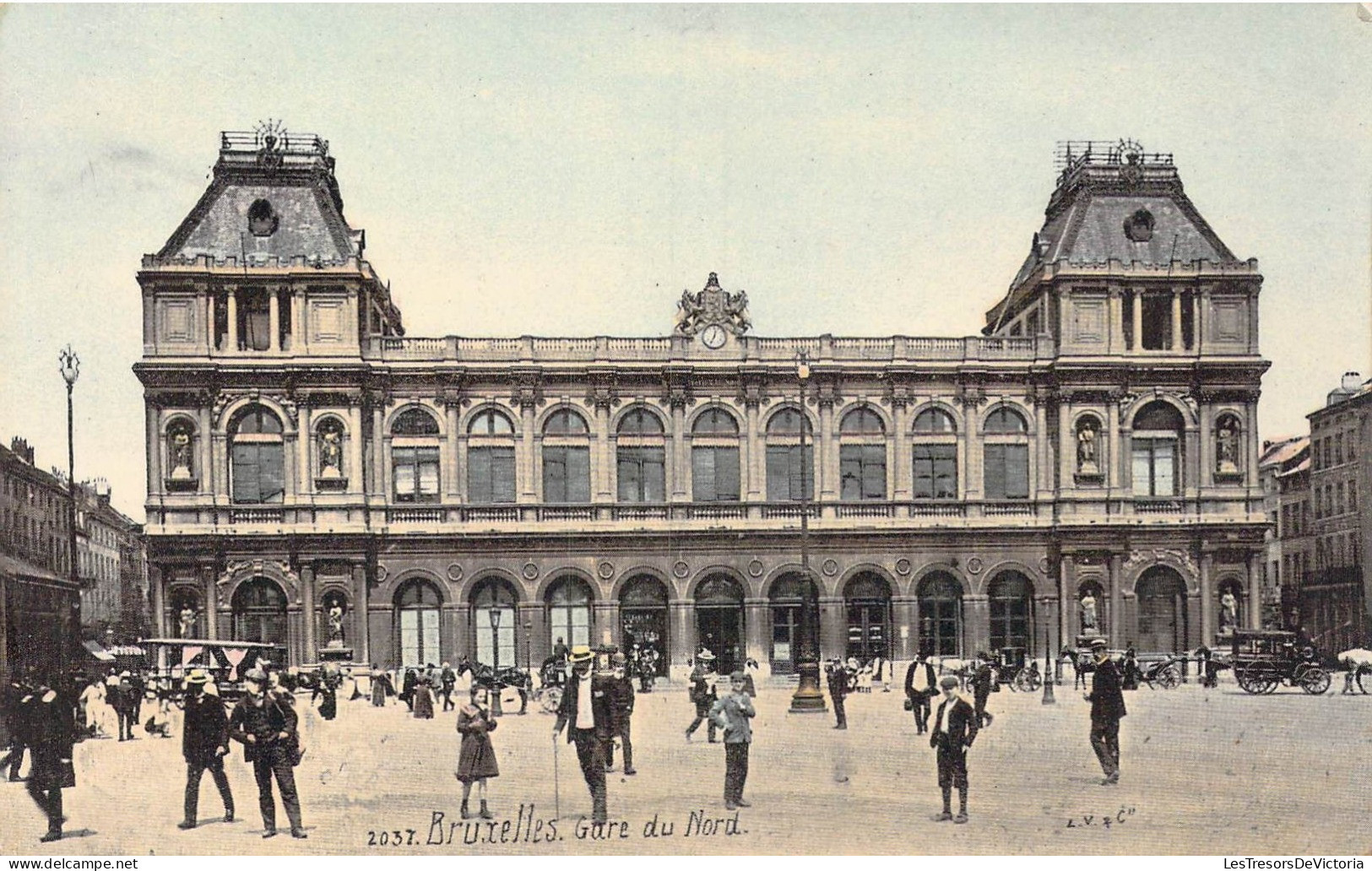 BELGIQUE - Bruxelles - Gare Du Nord - Carte Postale Ancienne - Transport (rail) - Stations