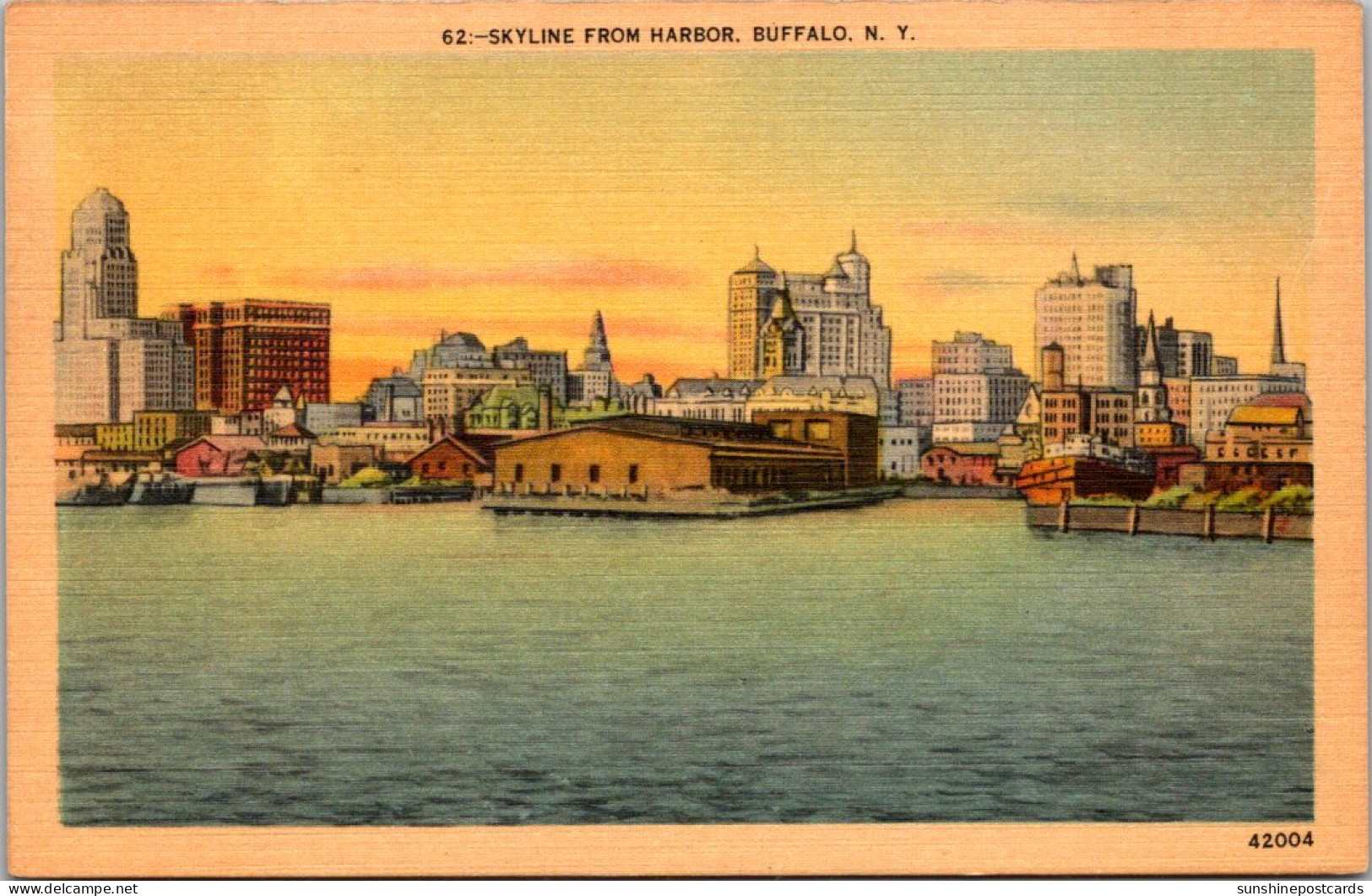 New York Buffalo Skyline From The Harbor - Buffalo