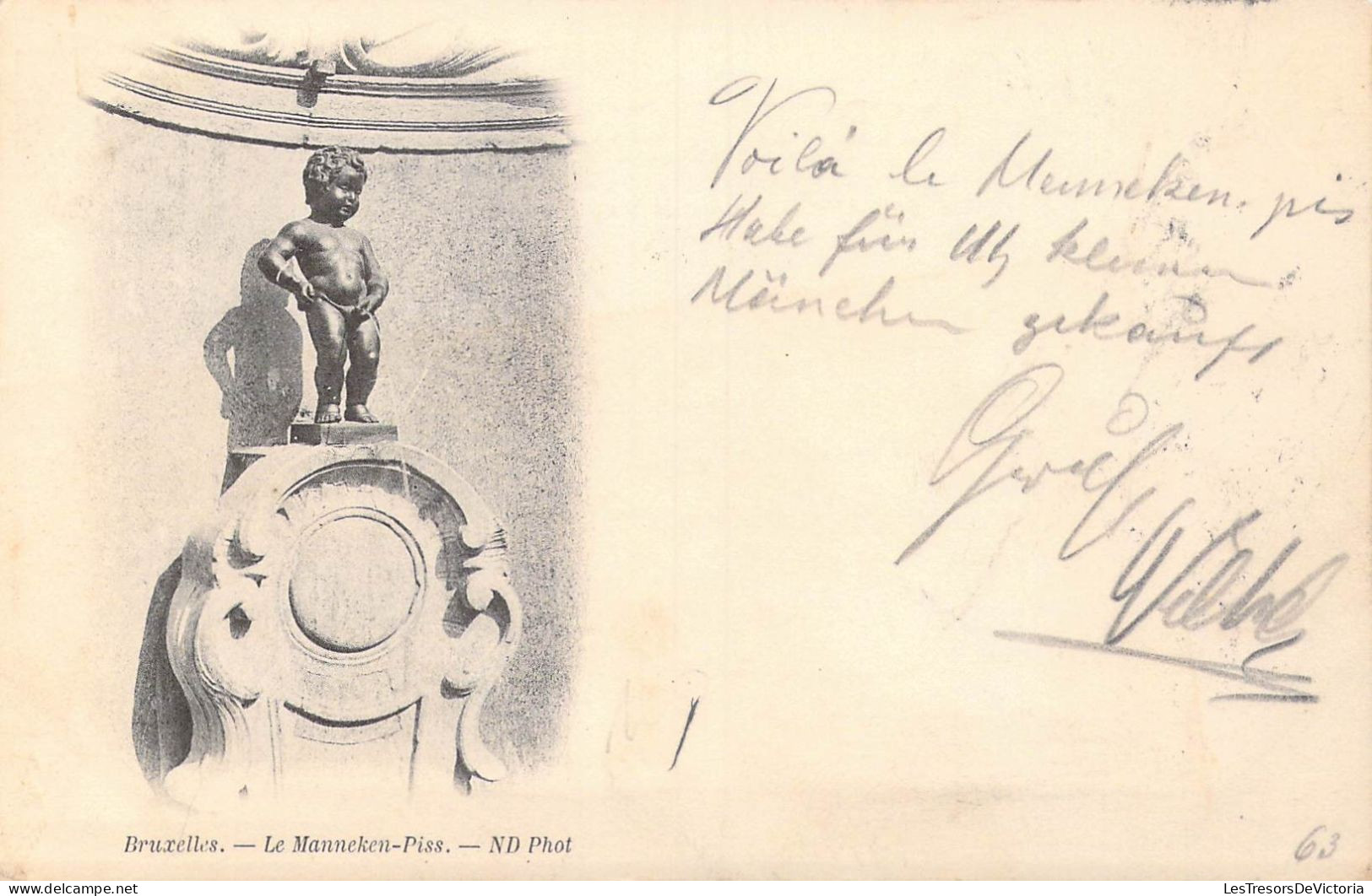 BELGIQUE - Bruxelles - Le Manneken-Pis - Carte Postale Ancienne - Monuments