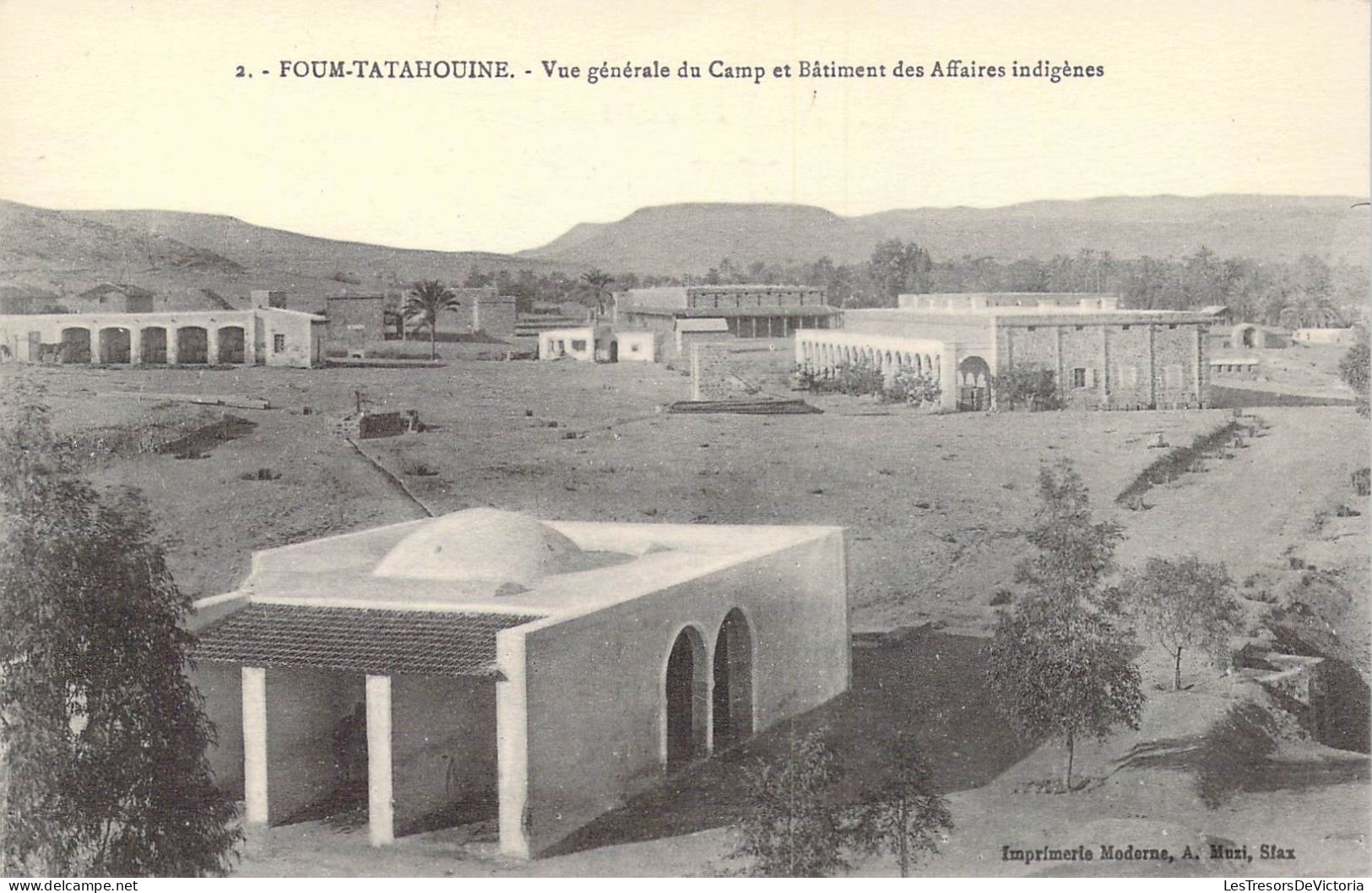 TUNISIE - Tatahouine - Vue Générale Du Camp Et Bâtiment Des Affaires Indigènes - Carte Postale Ancienne - Tunesien