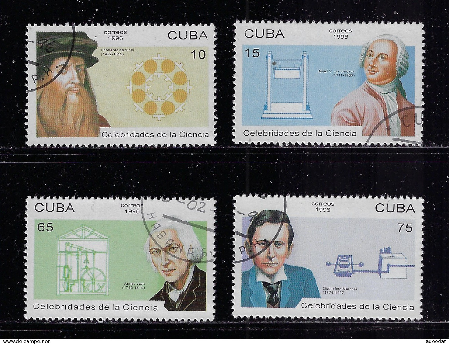 CUBA 1996 SCOTT 3716-3719 CANCELLED - Gebraucht