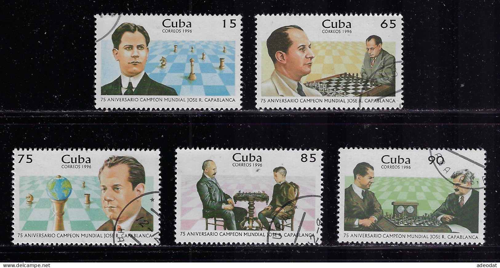 CUBA 1996 SCOTT 3773-3777 CANCELLED - Usati