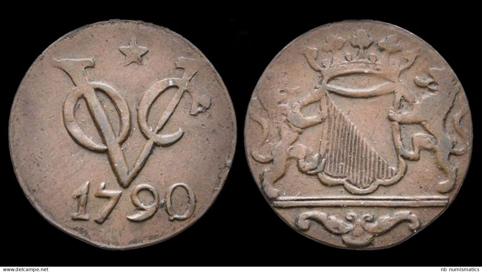 Netherlands Utrecht VOC Copper Duit 1790 - …-1795 : Former Period