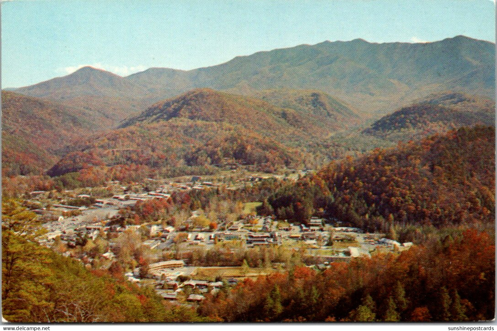 Tennessee Gatlinburg Birds Eye View Of Main Business Section - Smokey Mountains