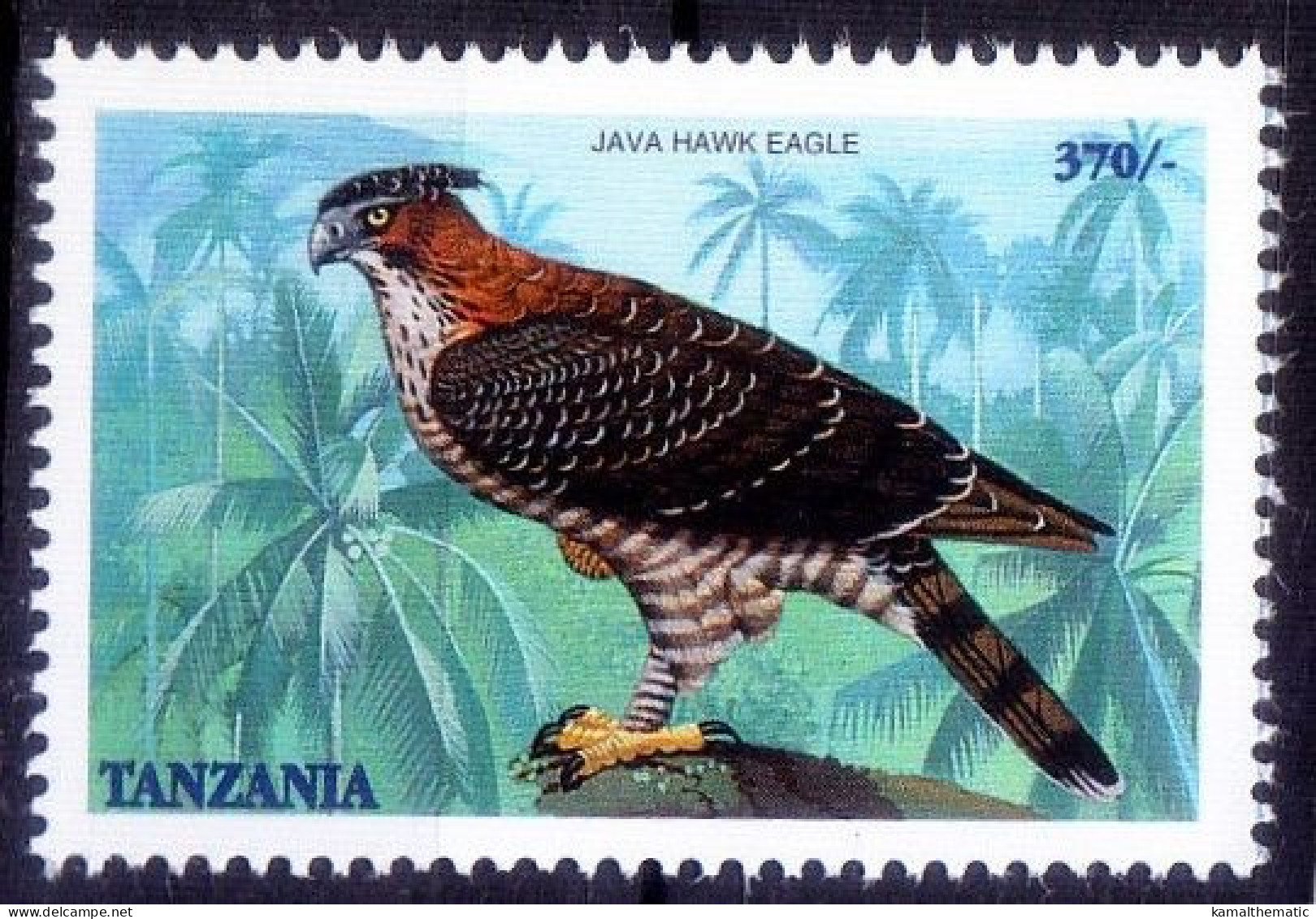 Javan Hawk-Eagle, Raptors, Birds Of Prey, Tanzania 1998 MNH - Aigles & Rapaces Diurnes