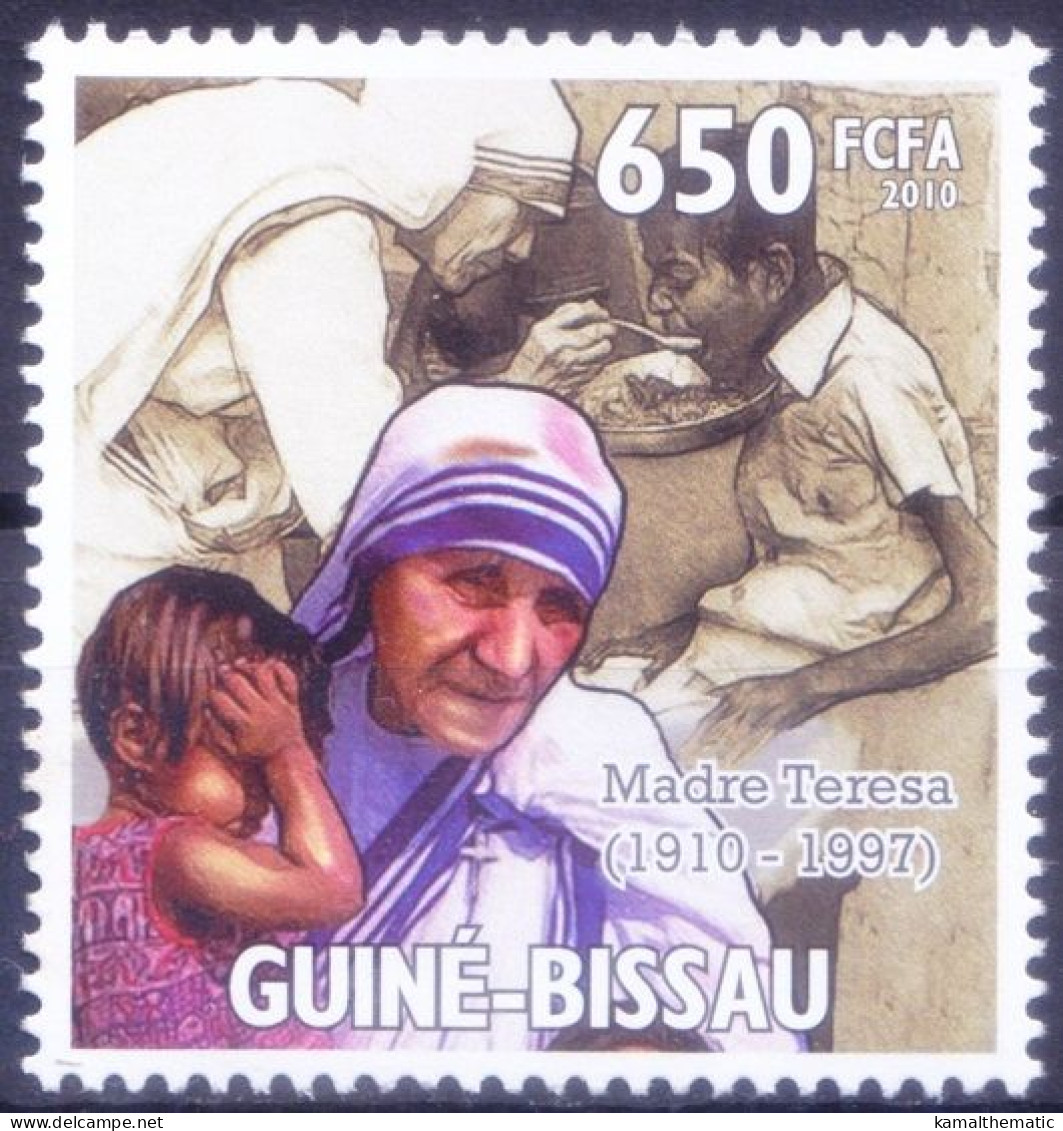 Guinea Bissau 2010 MNH, Nobel Peace Winner Mother Teresa Feeding Child - Mutter Teresa