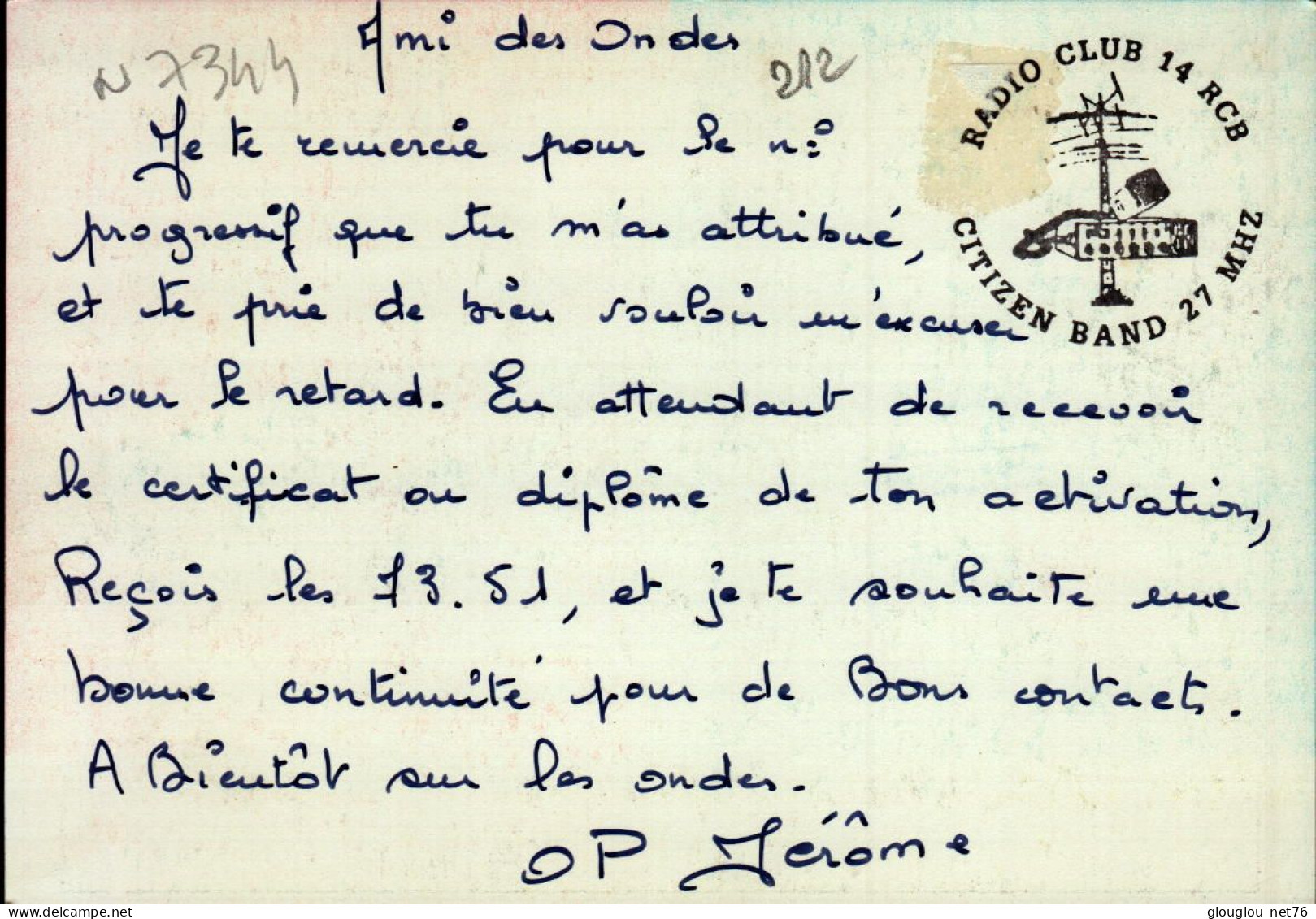 CARTE QSL.. FRANCE  LA RADIO CLUB DE BEAUMESNIL..73-51-88   .19 ? - Radio