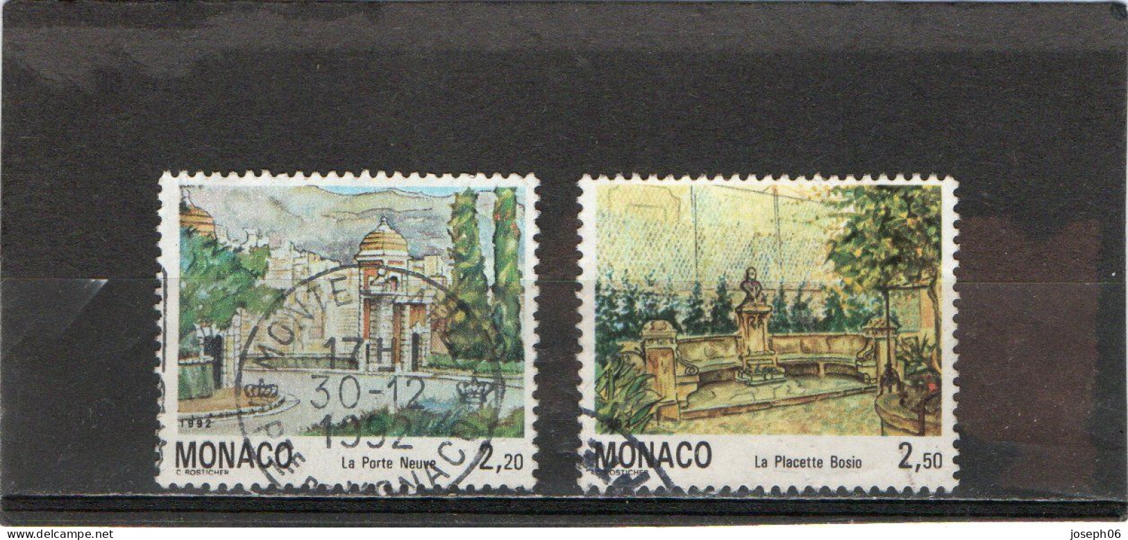 MONACO    1992  Y.T. N° 1832  1833  Oblitéré - Oblitérés