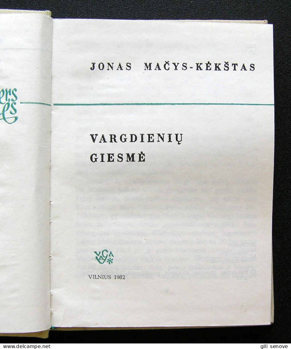 Lithuanian Book / Vargdienių Giesmės 1982 - Novels