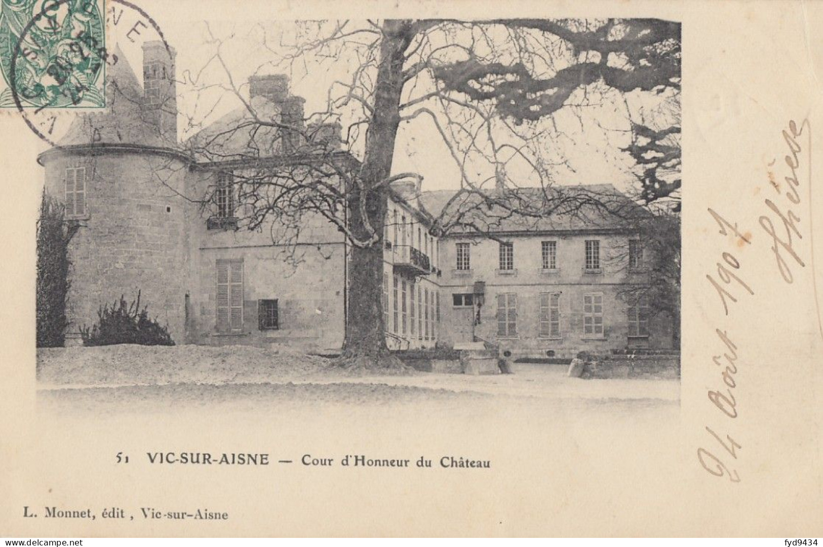 CPA - Vic Sur Aisne - Cour D'honneur Du Château - Vic Sur Aisne