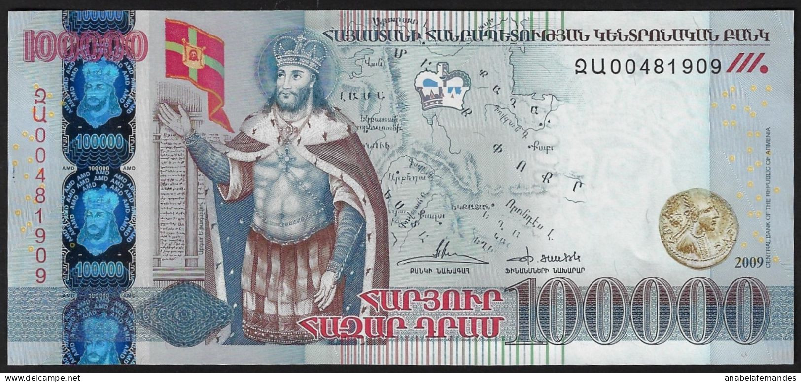 ARMENIA 100.000 , 10000 DRAM 2009 P-54 GEM UNC - Arménie