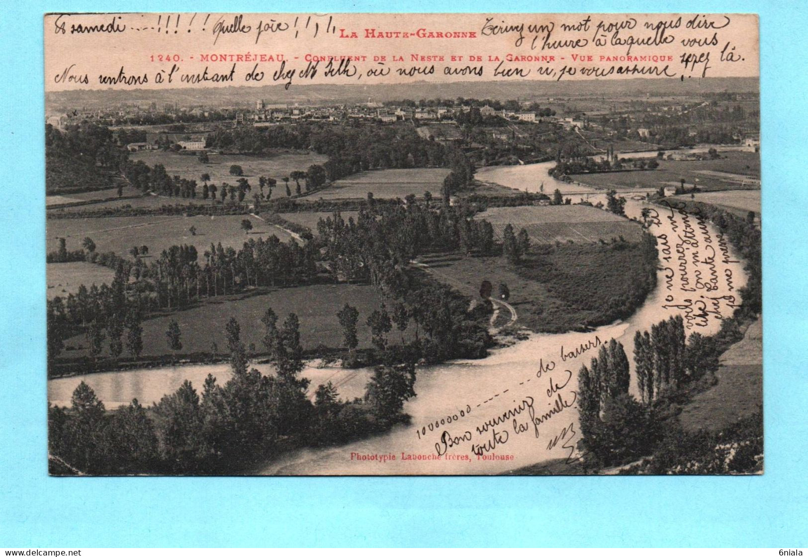 17923 MONTREJEAU Confluent De La Neste Et De  La Garonne   Vue Panoramique     ( 2 Scans) 31 - Montréjeau