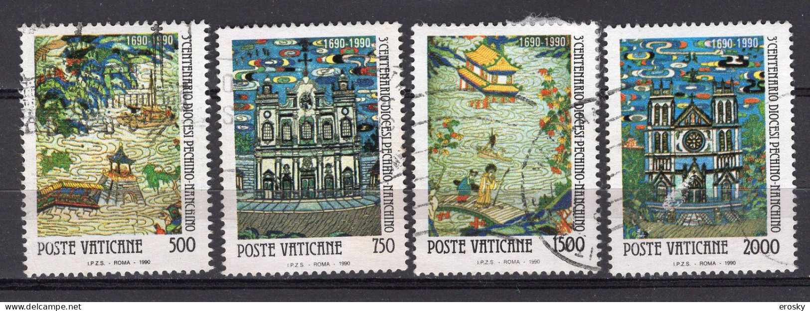 Z2023 - VATICANO SASSONE N°886/89 - VATICAN Yv N°882/85 - Usados