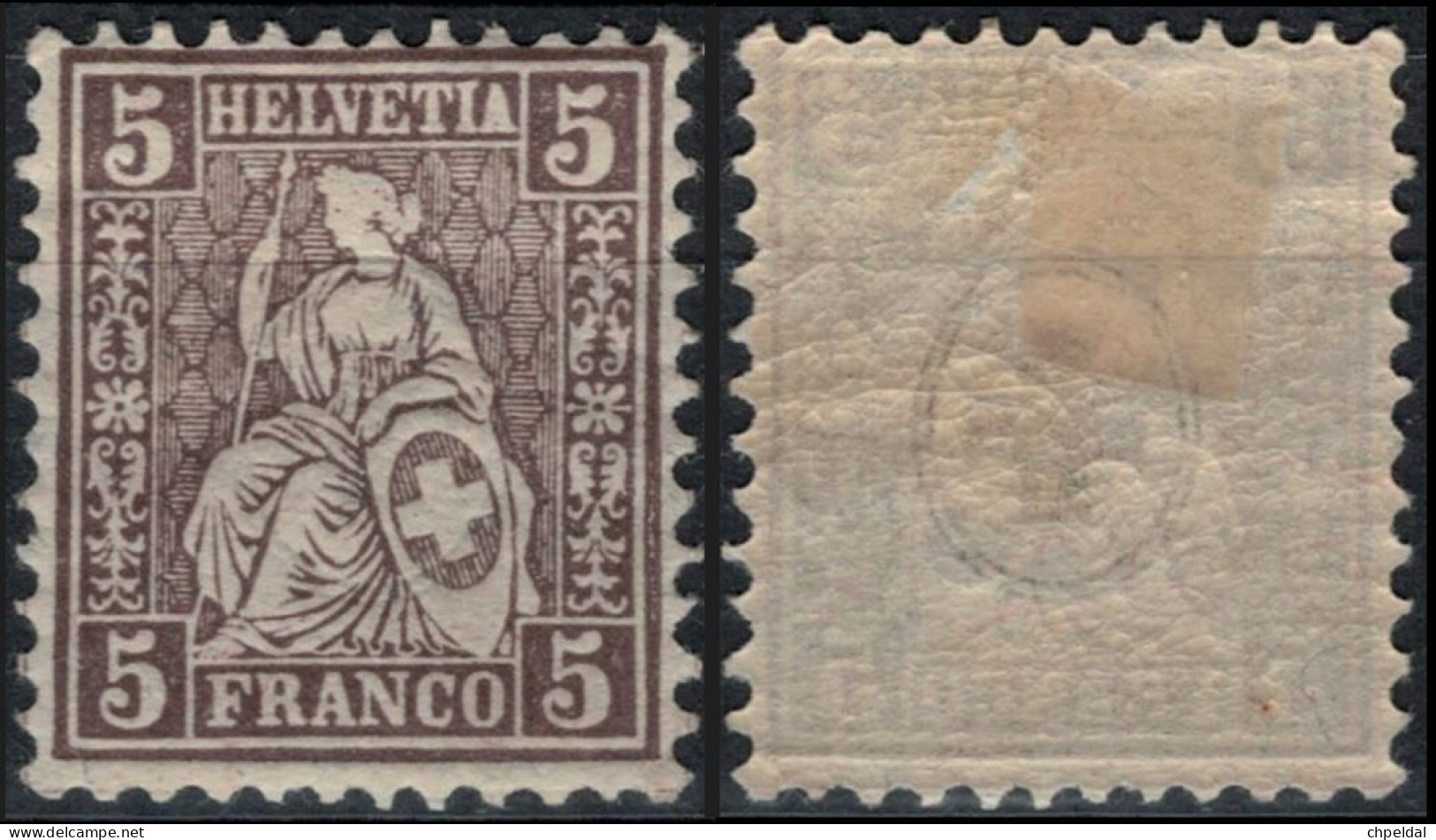 Suisse 1862 - SBK 30* Mi 22 Y&T 35 - Cote SBK 2023 : 5,00 - Unused Stamps