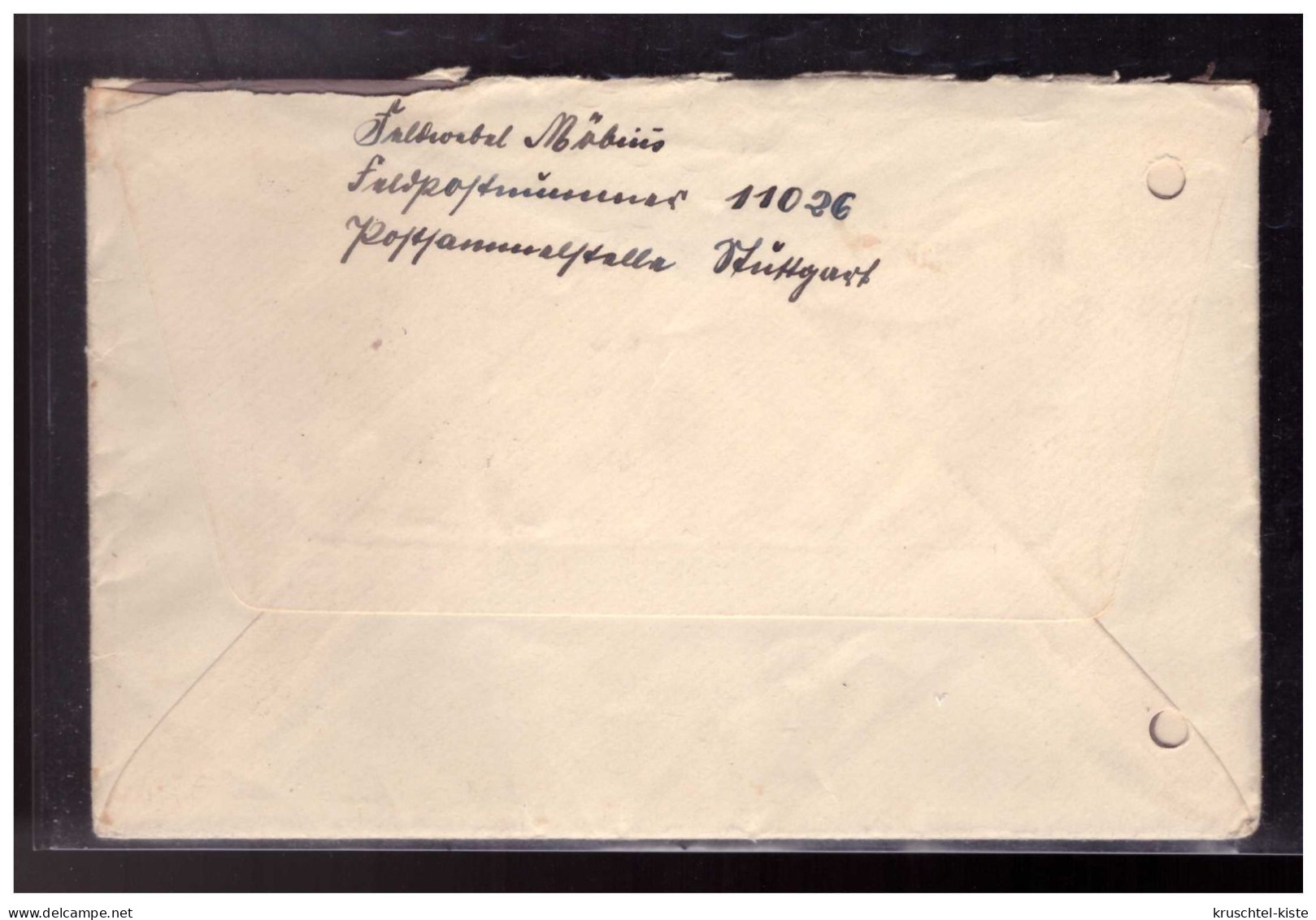 Dt- Reich (023156) Felpostbrief Stummer Stempel Mit Versehentlich Eingesetzter Taktischen Nr Kam Nur In Den Ersten Krieg - Feldpost 2e Guerre Mondiale