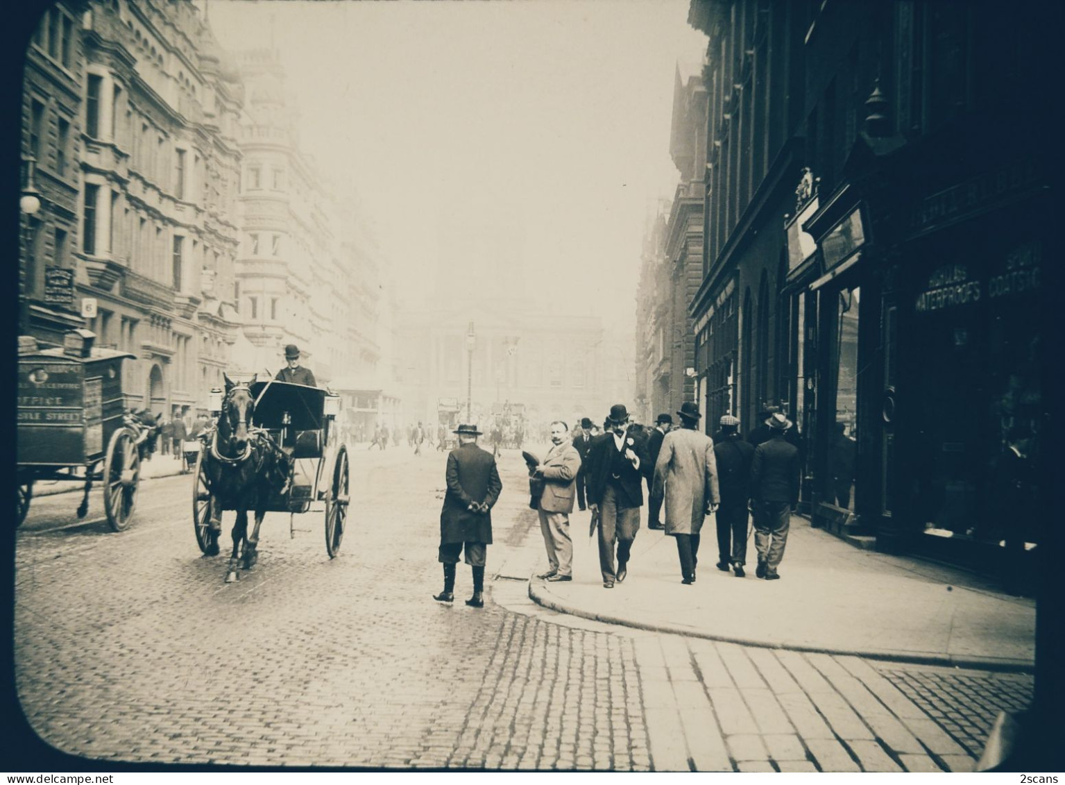 Angleterre - LIVERPOOL - Plaque De Verre Ancienne (vers 1905) - Castle Street - Liverpool