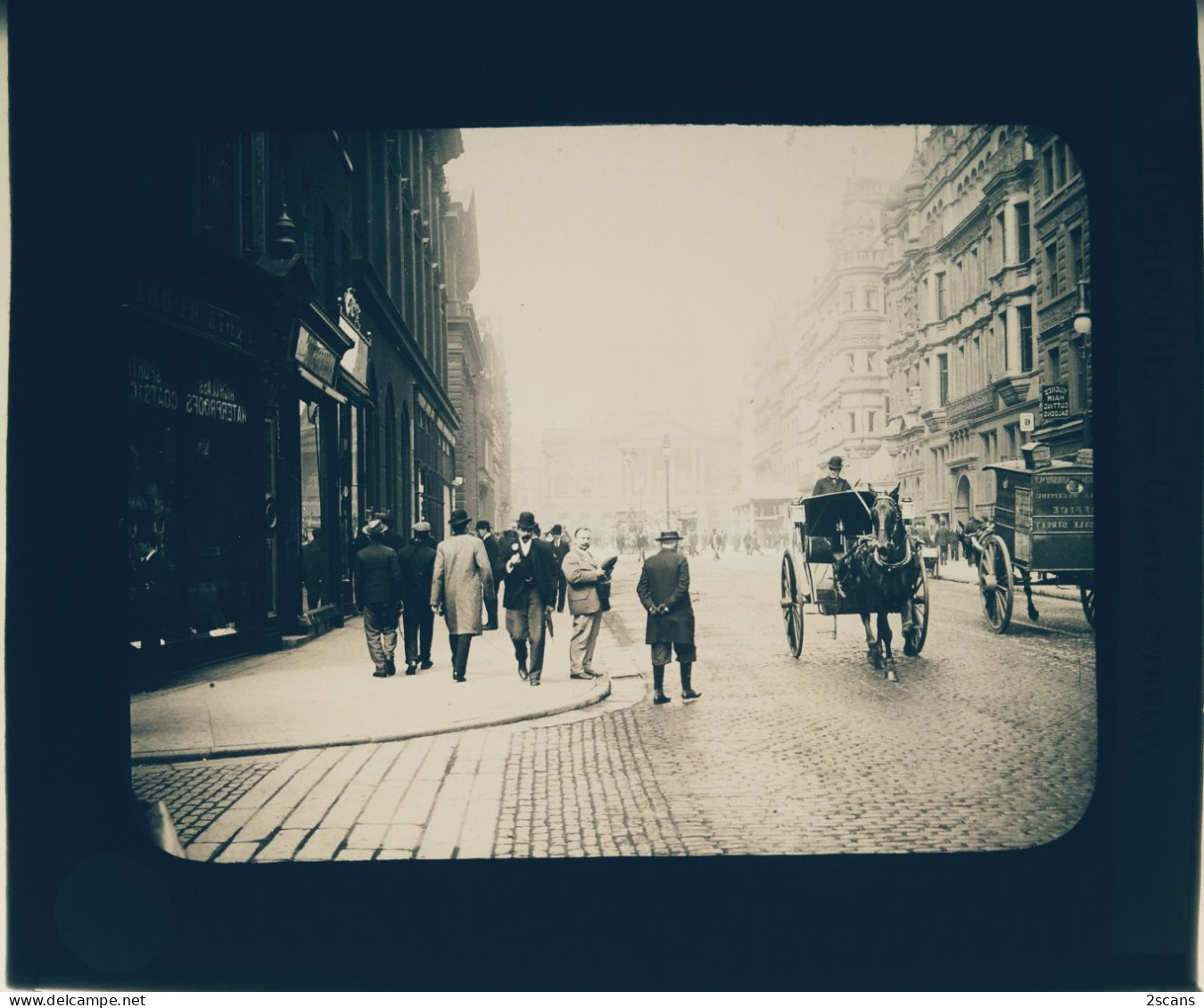 Angleterre - LIVERPOOL - Plaque De Verre Ancienne (vers 1905) - Castle Street - Liverpool