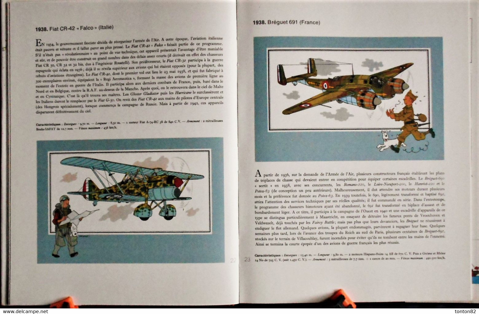 HERGÉ - TINTIN Raconte ... L'Histoire de l'Aviation - Guerre 1939 - 1945 - SEPTIMUS ÉDITIONS - (  1979 ) .