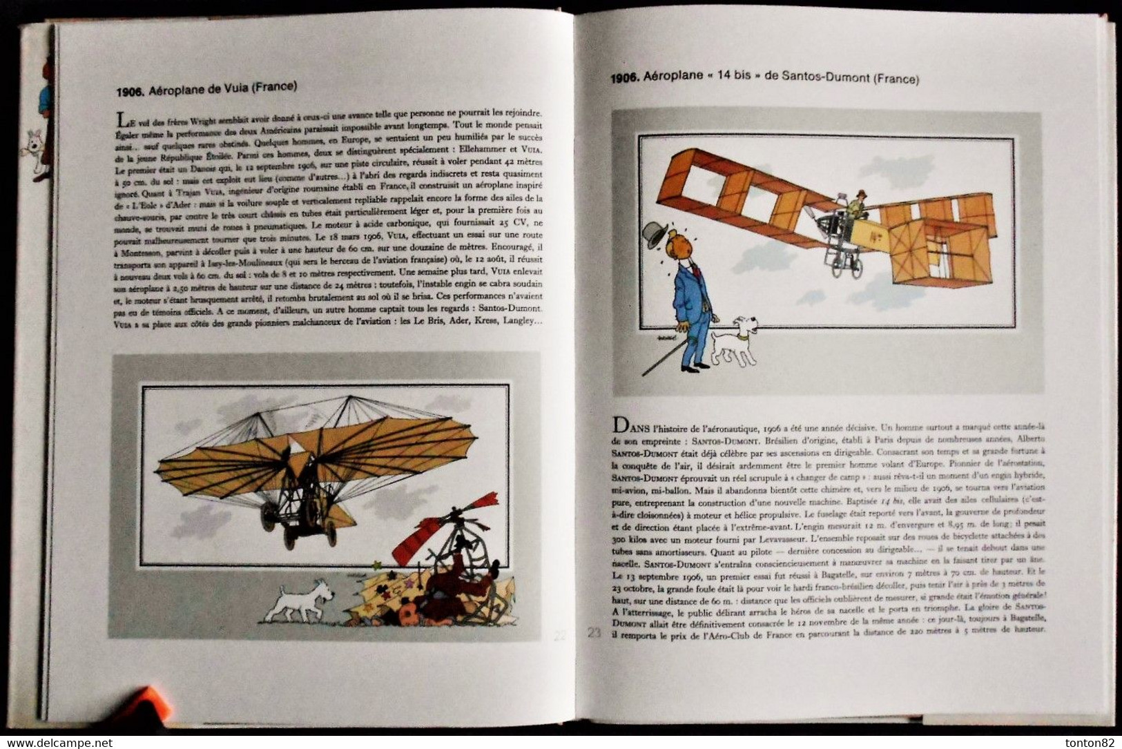 HERGÉ - TINTIN Raconte ... L'Histoire de l'Aviation - Des Origines à 1914 - SEPTIMUS ÉDITIONS - (  1980 ) .