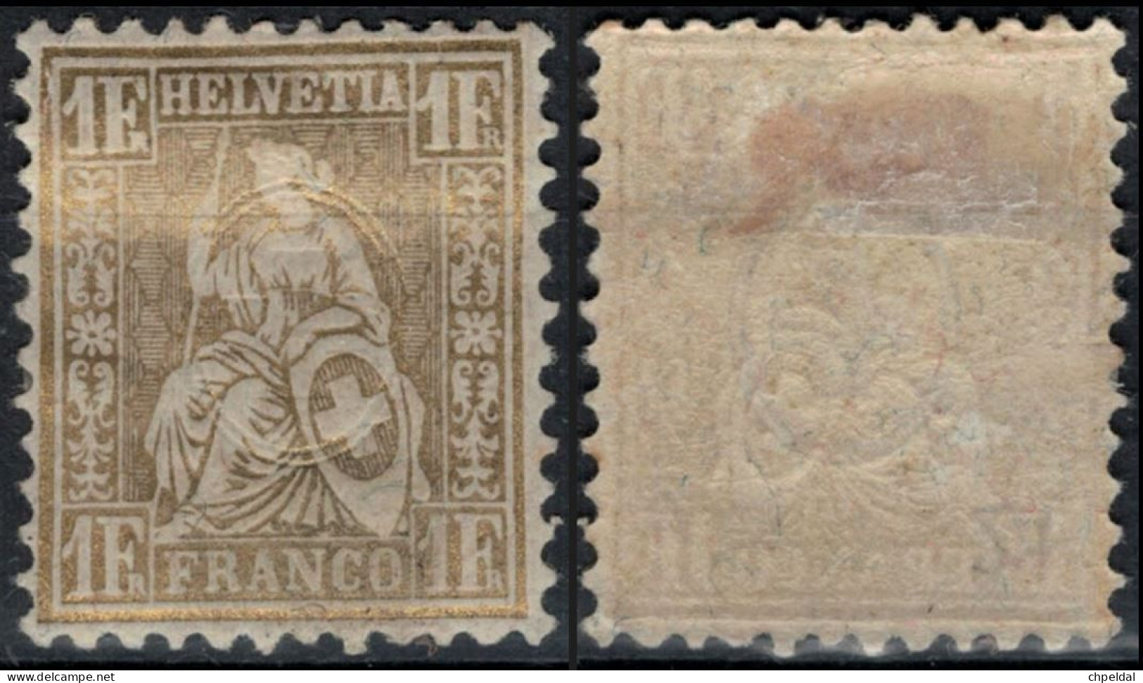 Suisse 1881 - SBK 52* Mi 44 Y&T 57 - Cote SBK 2023 : 23,00 - Unused Stamps