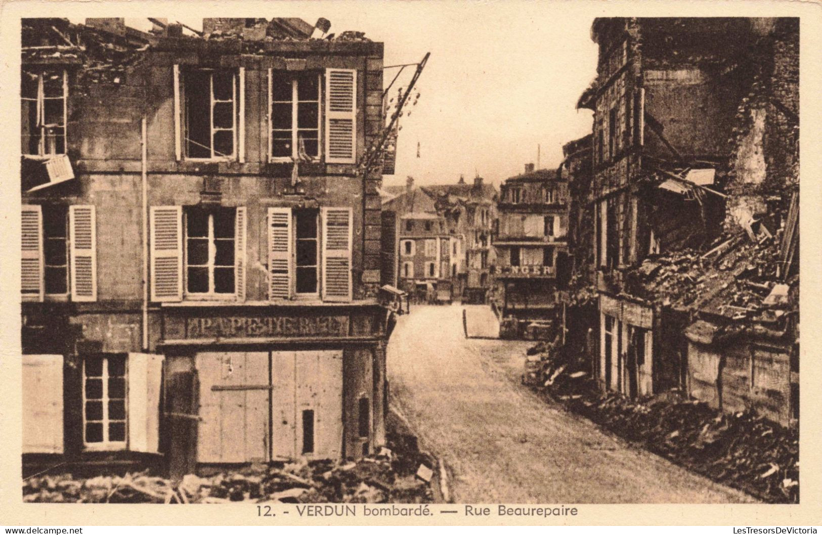 FRANCE - Verdun Bombardé - Rue Beaurepaire - Carte Postale Ancienne - Verdun