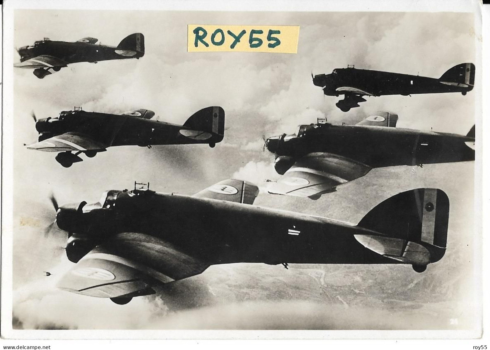 Aerei Aereo Aviazione Militare Italiana Regia Aeronautica Aeroplani Da Bombardamento In Volo Anni 30 (v.retro) - 1939-1945: II Guerra