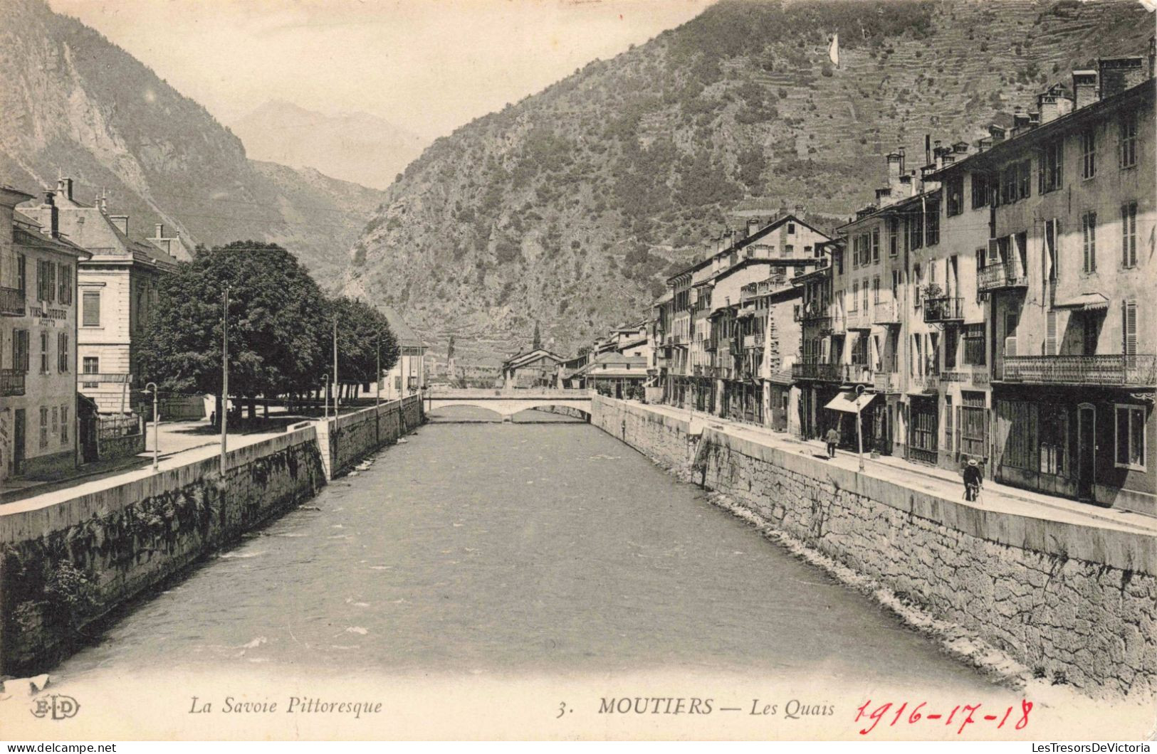 FRANCE - Moutiers - Les Quais - La Savoie Pittoresque - Canal  - Carte Postale Ancienne - Moutiers